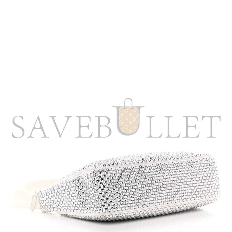 PRADA RE-EDITION 2000 CRYSTAL MINI BAG WHITE 1NE515 (22*17*6cm)